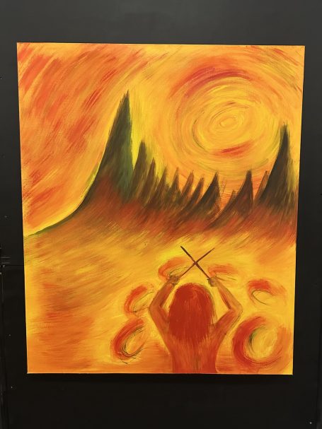 Rock schilderij drummer