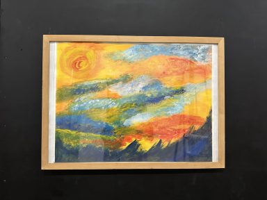 Abstract oranje lucht