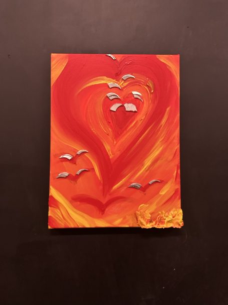 Hartjes met schitteringen